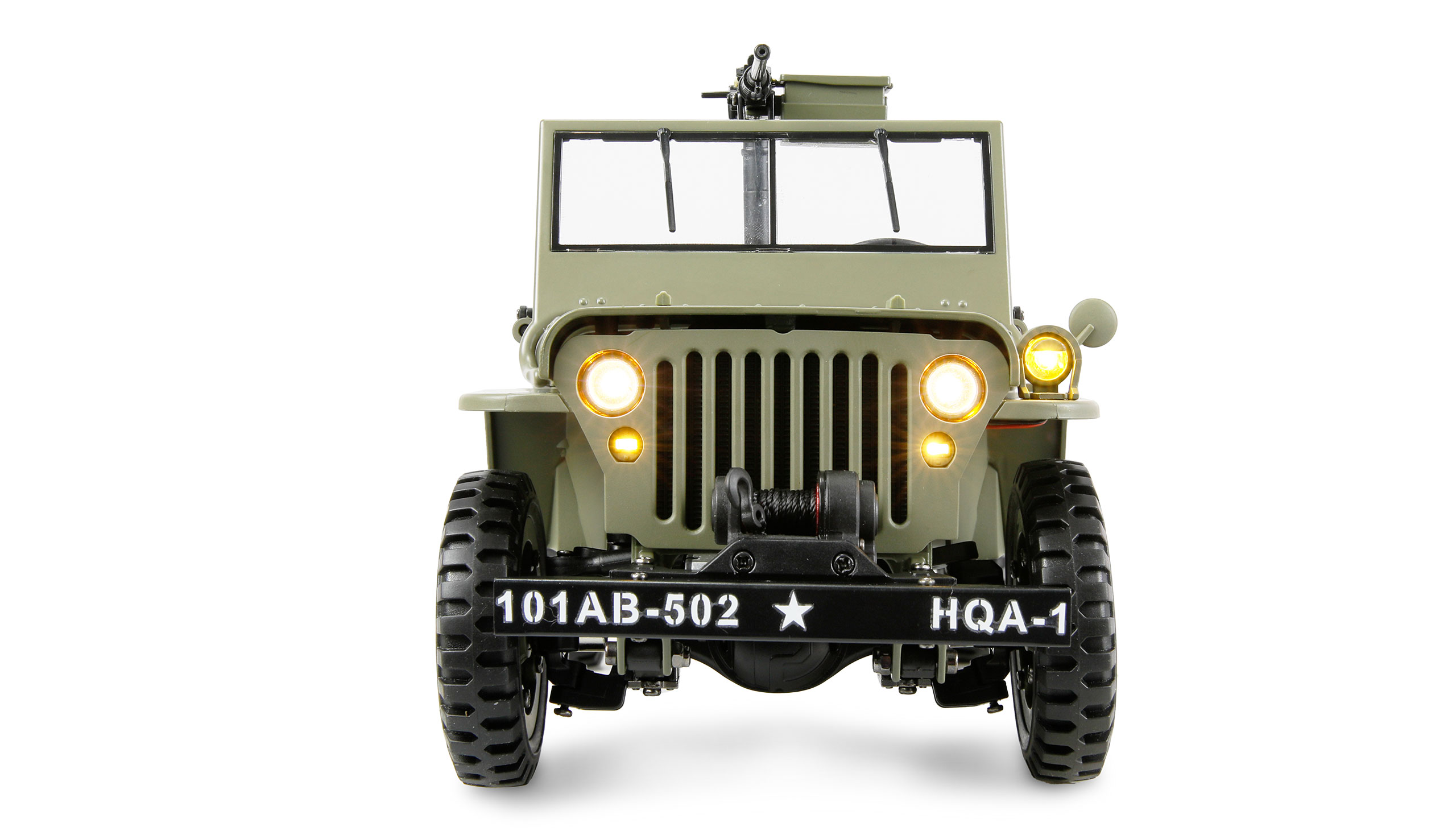 Thumbnail 678 f�r RC Millit&auml;r jeep - Willys Jeep MB Metall 4WD - 1:14 - 2,4Ghz - RTR