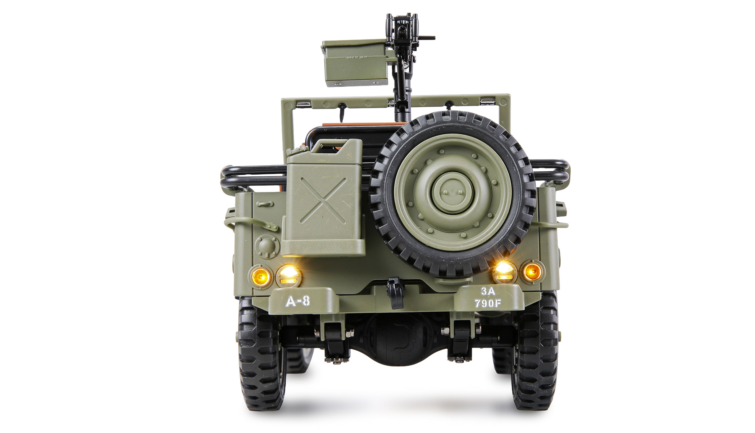 Thumbnail 678 f�r RC Millit&auml;r jeep - Willys Jeep MB Metall 4WD - 1:14 - 2,4Ghz - RTR