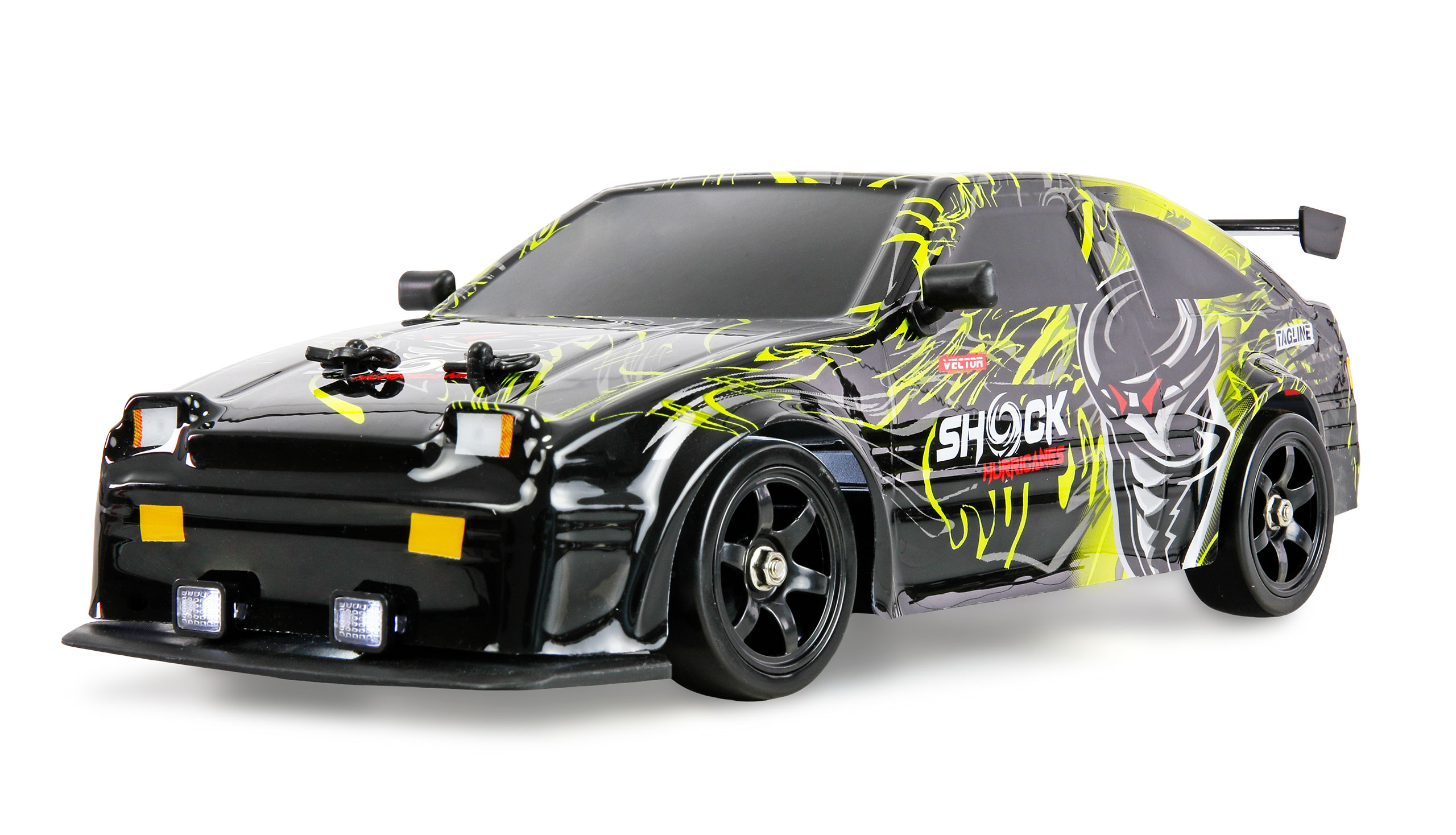 Radiostyrd bil - Drift Car S12 4WD Gul - 1:16 - RTR