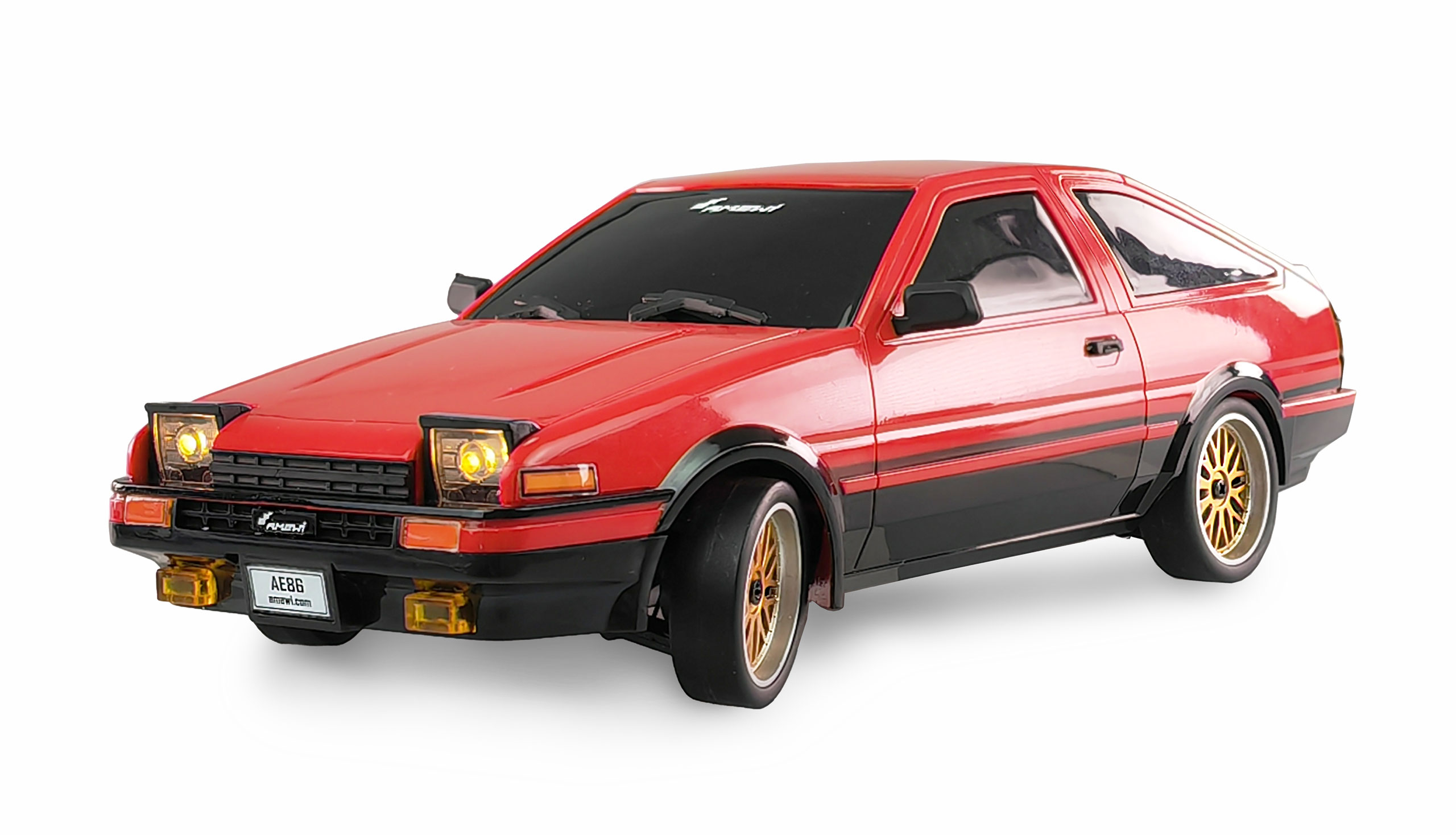 Bild p� Radiostyrd bil - AE86 Sprinter Trueno Drift Racing Car R&ouml;d - 1:18 - RTR