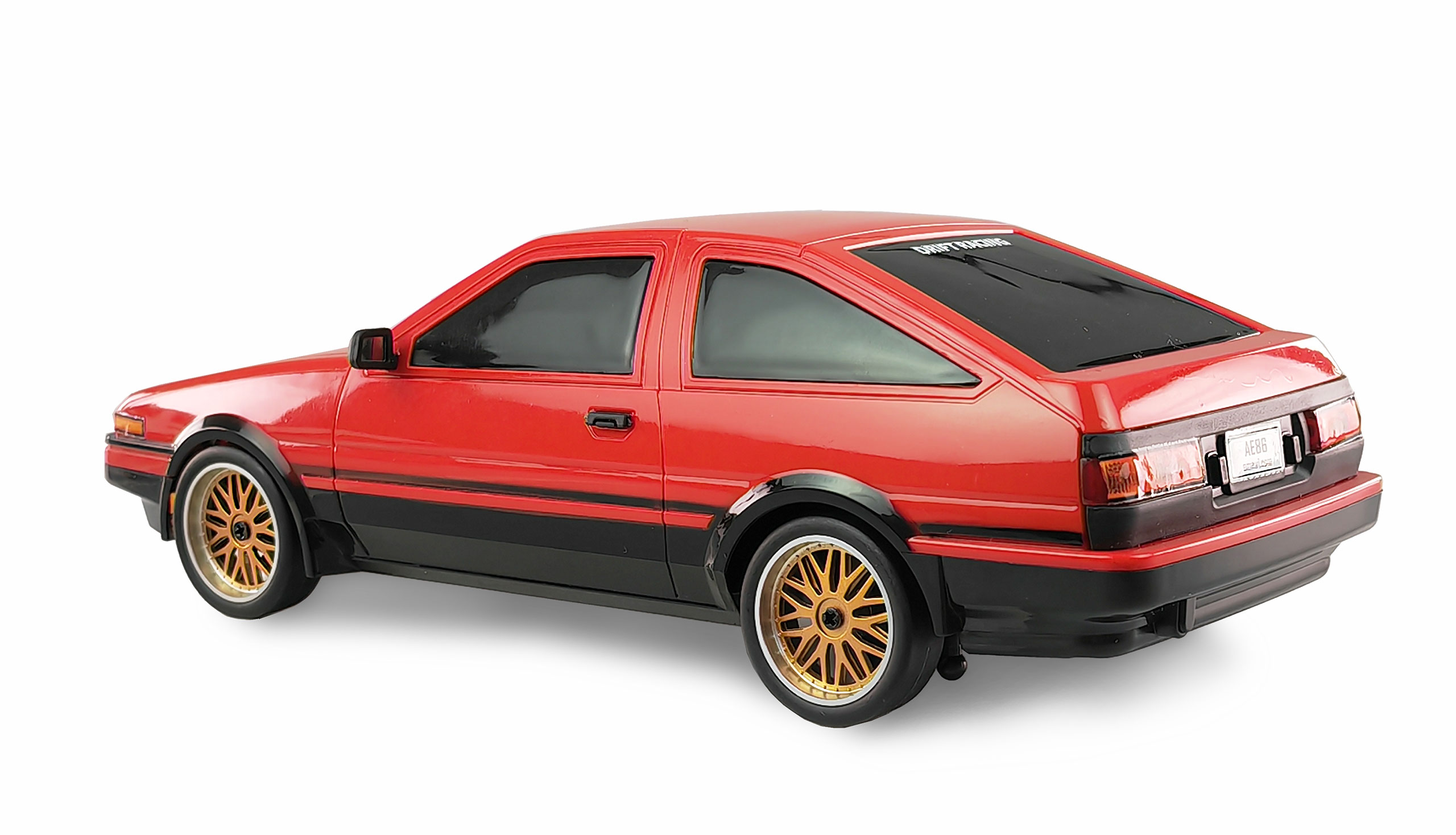 Thumbnail 678 f�r Radiostyrd bil - AE86 Sprinter Trueno Drift Racing Car R&ouml;d - 1:18 - RTR