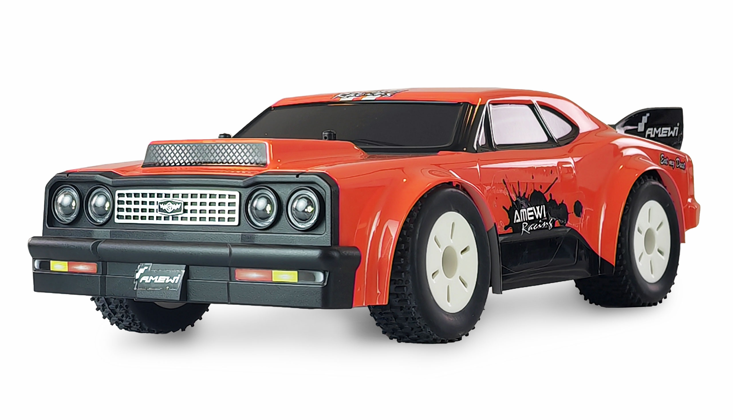 Radiostyrd bil - DR1.6 Drag Racer 4WD Orange - 1:16 - RTR