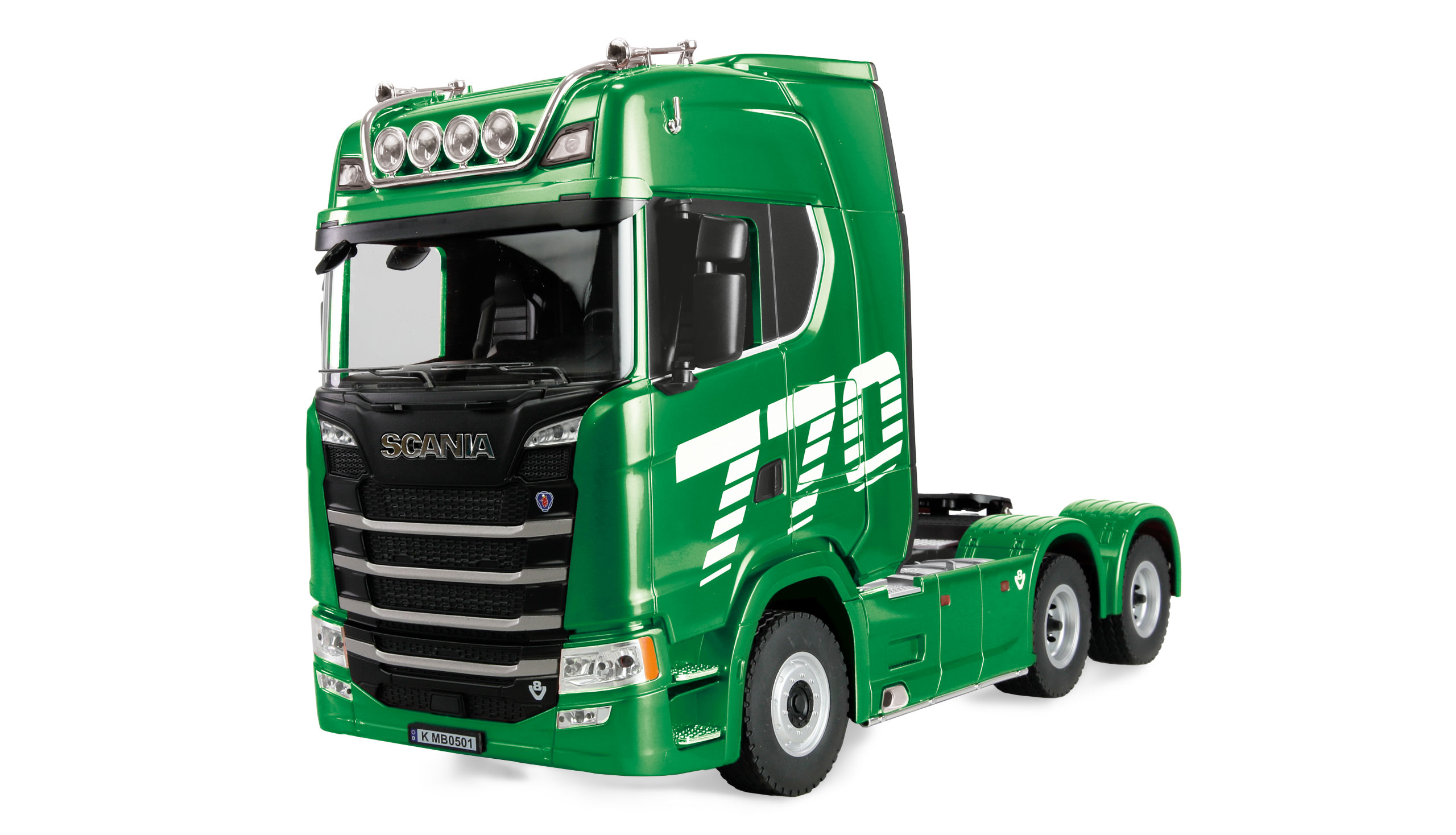 Bild p� Radiostyrd lastbil - Scania 770 S V8 Truck 6x4 Gr&ouml;n - 1:18 - RTR