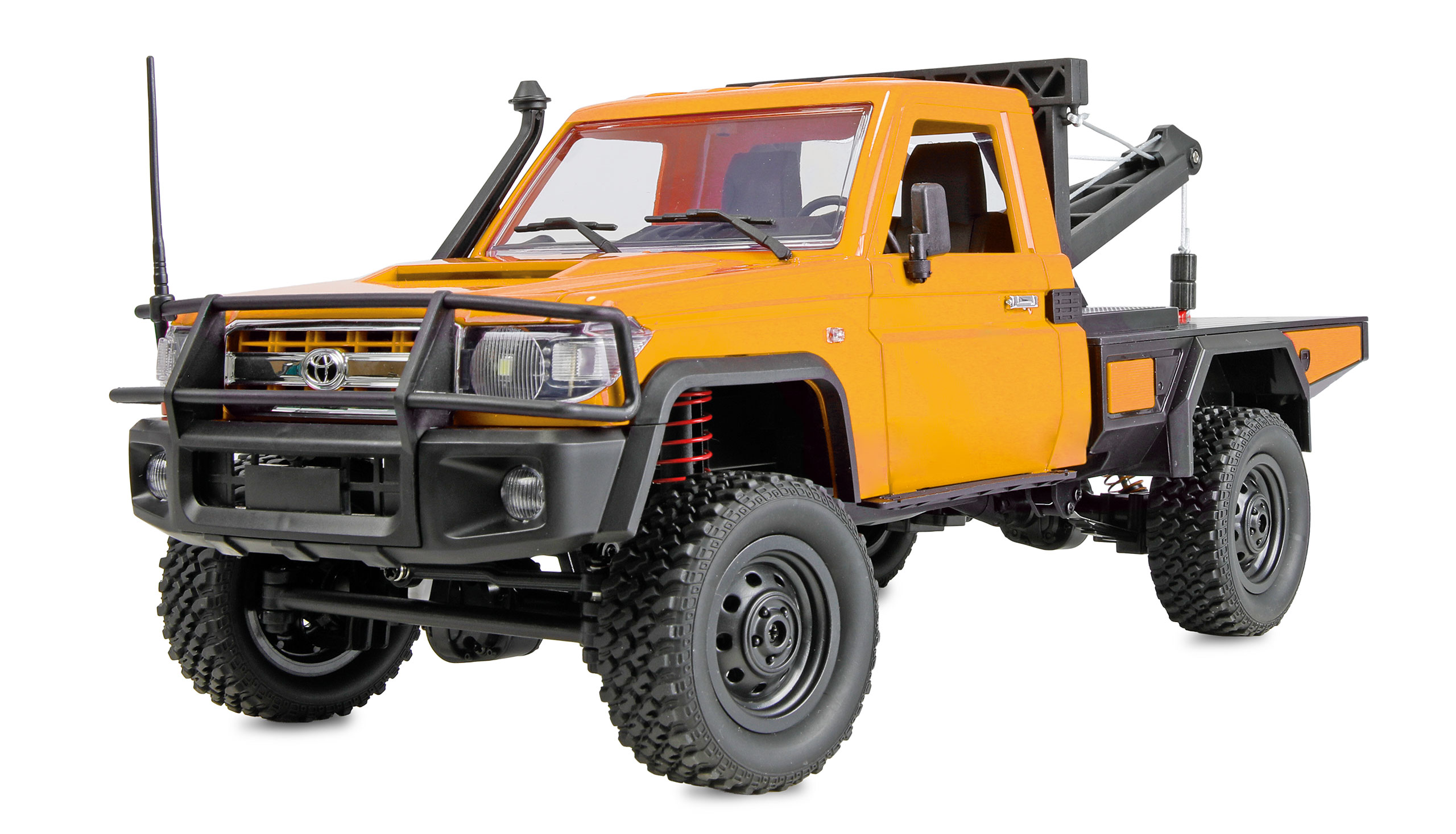 Bild p� RC Crawler - 1:12 - Toyota Land Cruiser B&auml;rgningsbil 4wd - Orange - RTR
