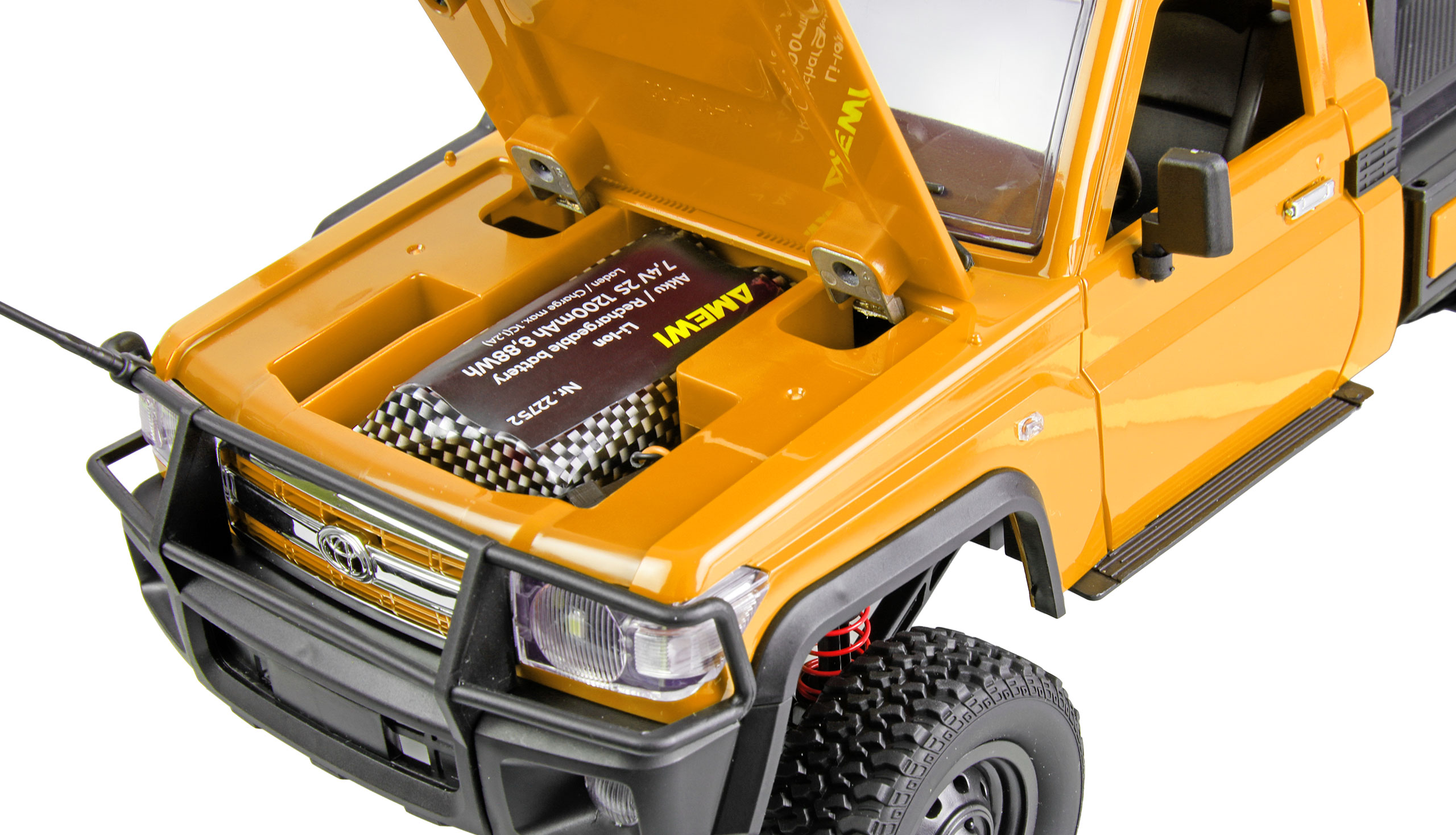 Thumbnail 681 f�r RC Crawler - 1:12 - Toyota Land Cruiser B&auml;rgningsbil 4wd - Orange - RTR