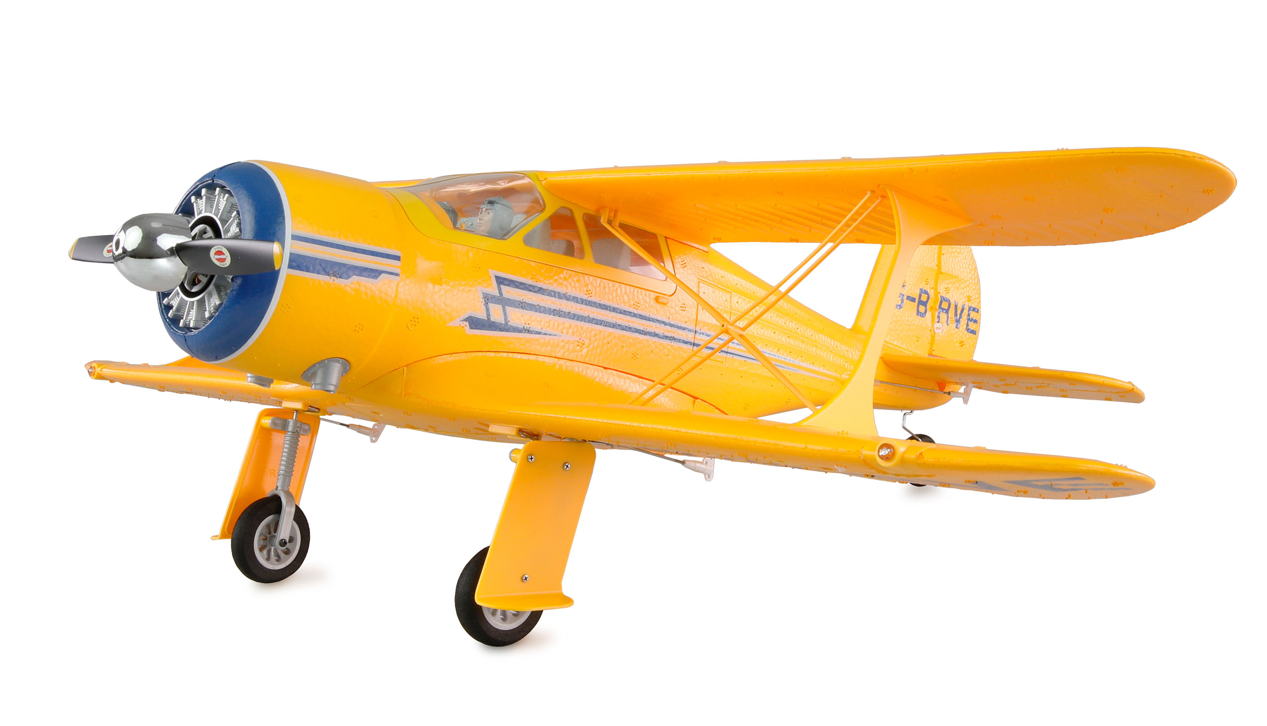 Bild p� Radiostyrt flygplan - Beech D17S Dubbeld&auml;ckare 3D/6G BL Gul - RTF