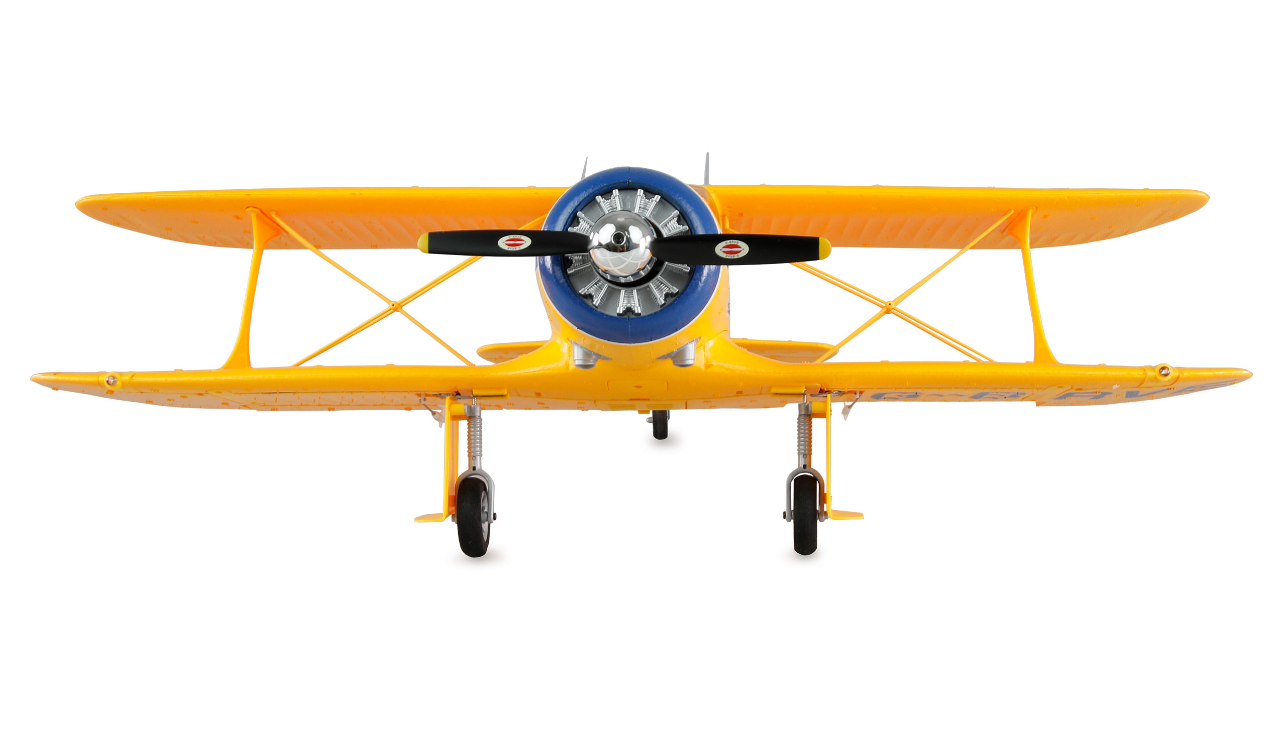 Thumbnail 681 f�r Radiostyrt flygplan - Beech D17S Dubbeld&auml;ckare 3D/6G BL Gul - RTF