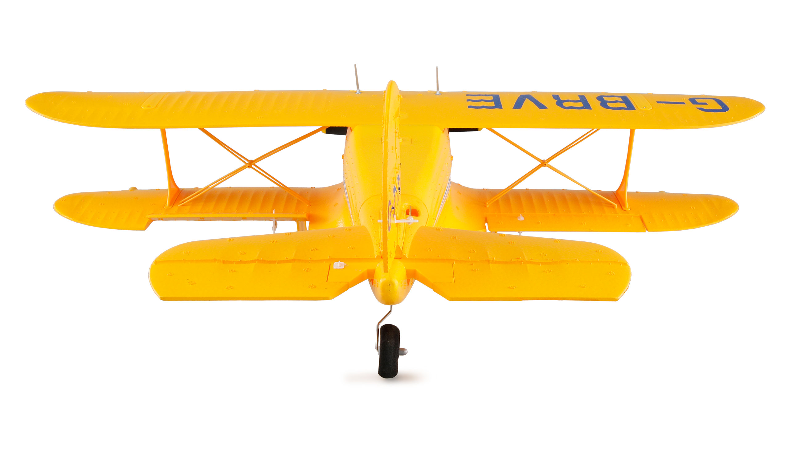 Thumbnail 681 f�r Radiostyrt flygplan - Beech D17S Dubbeld&auml;ckare 3D/6G BL Gul - RTF