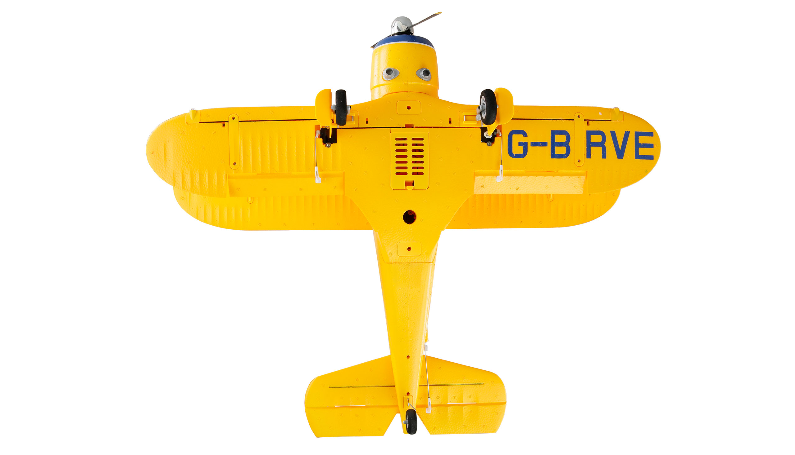 Thumbnail 681 f�r Radiostyrt flygplan - Beech D17S Dubbeld&auml;ckare 3D/6G BL Gul - RTF