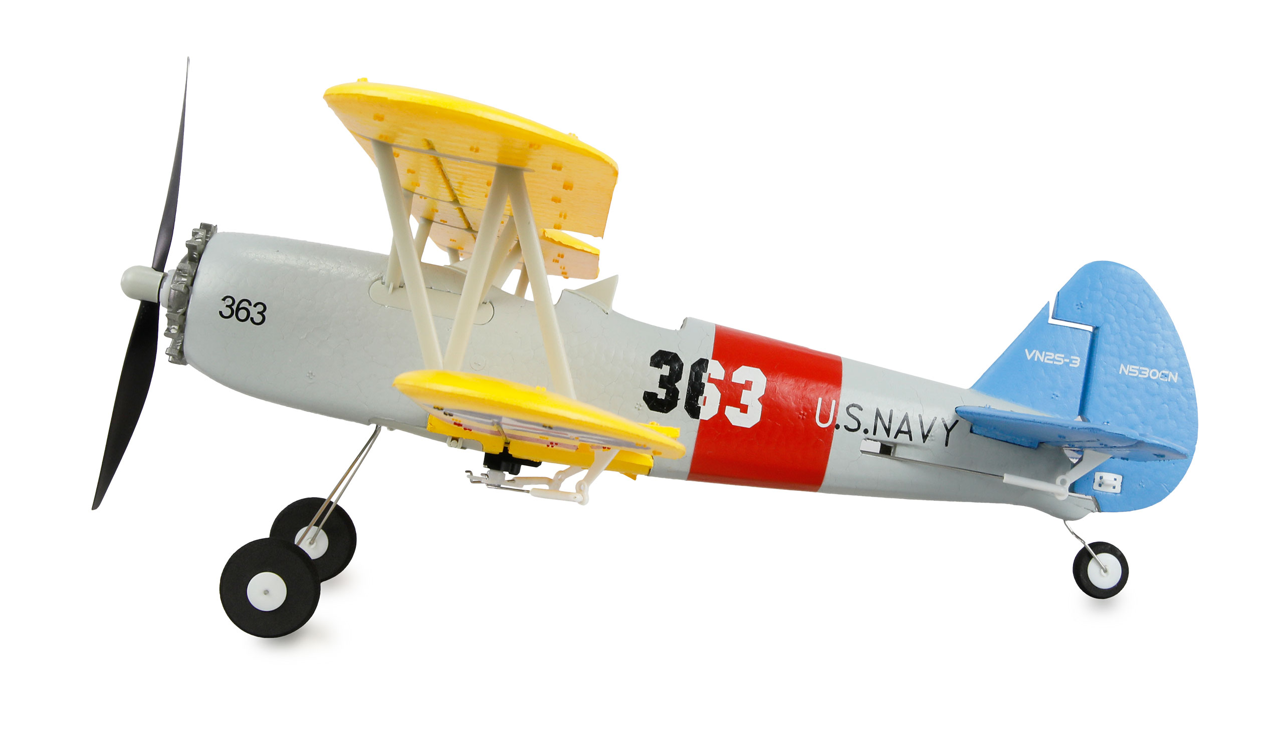Thumbnail 681 f�r Radiostyrt flygplan - N2S-2 Stearman 360mm 3D/6G 6 kanals - RTF