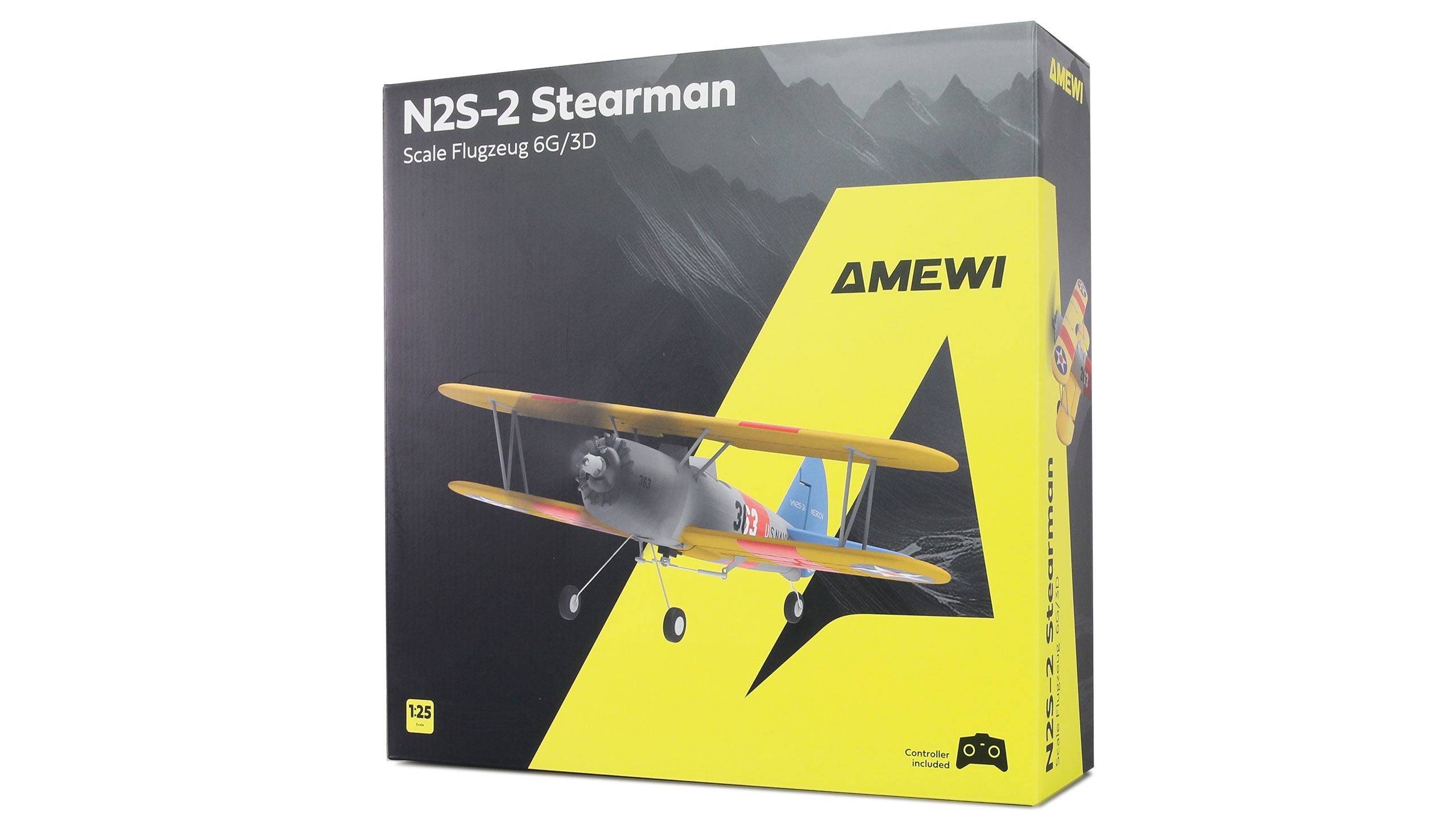 Thumbnail 681 f�r Radiostyrt flygplan - N2S-2 Stearman 360mm 3D/6G 6 kanals - RTF
