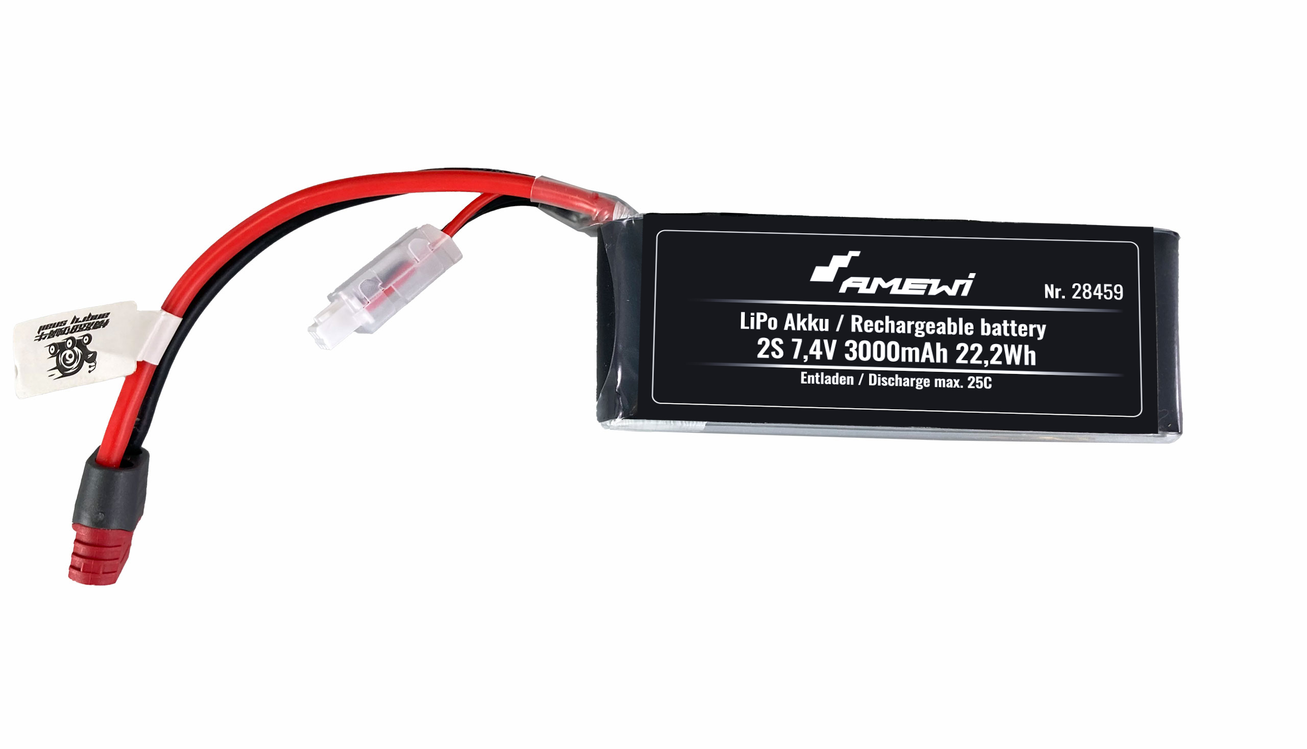 Bild p� Batteri - 7,4V 3000mAh 25C LiPo - T-kontakt