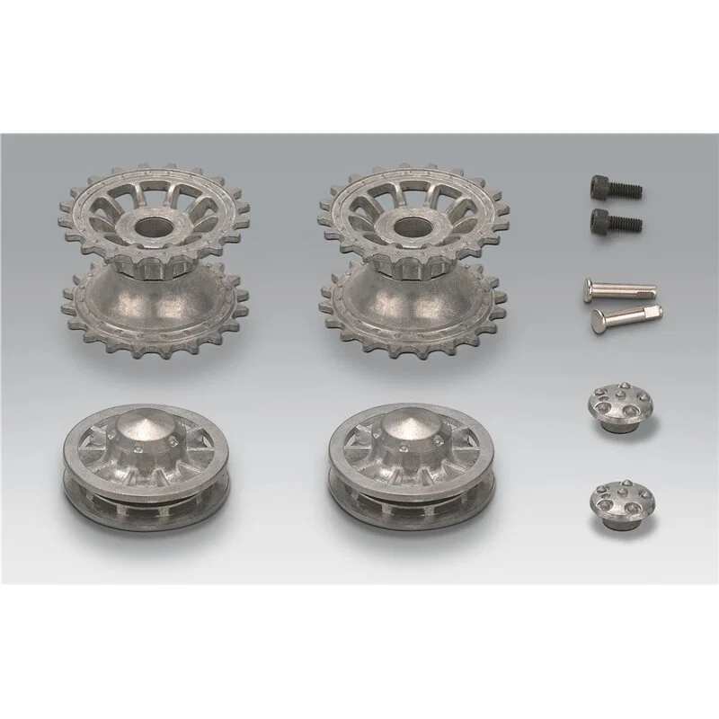 Bild p� Metal drive and idler wheels for Tiger 1 tank Early Version