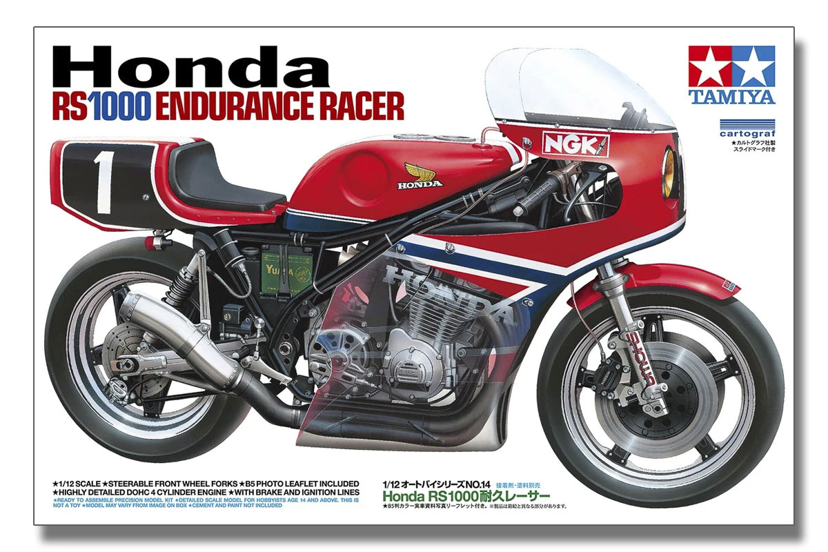 Thumbnail 738 f�r Byggmodell MC - Honda RS1000 Endurance Racer - 1:12 - Tamiya