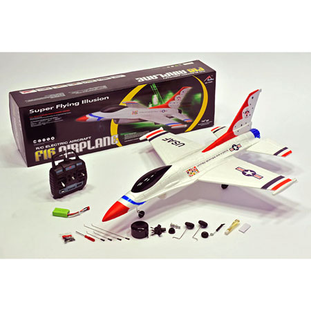 Thumbnail 711 f�r Flygplan - F-16 Falcon BL - EPO - 4ch - Borstl&ouml;st paket - 2,4Ghz - RTR