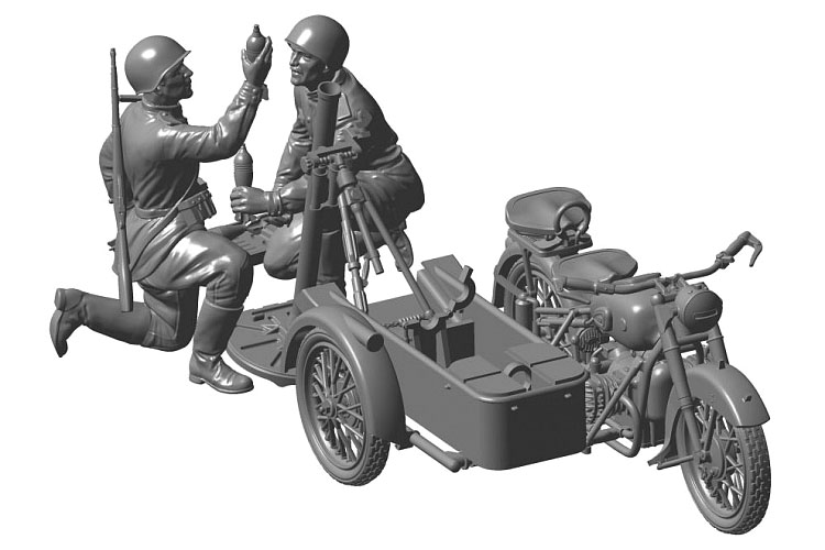 Byggmodell motorcykel - Soviet Motorcycle M-72 - 1:35 - Zvezda