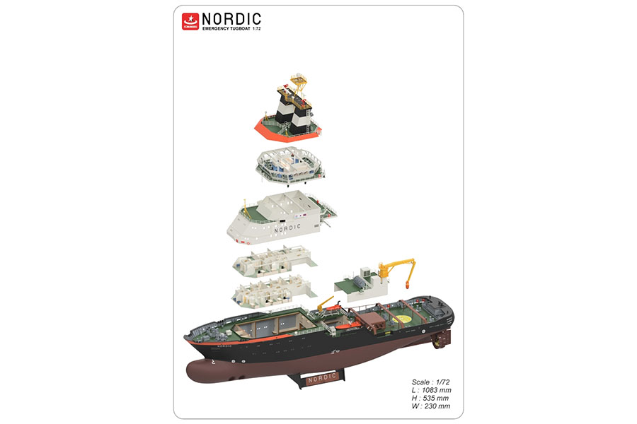 Nordic Emergency Tug Boat incl.LED kit - 108cm - 1:72 - TurkModels