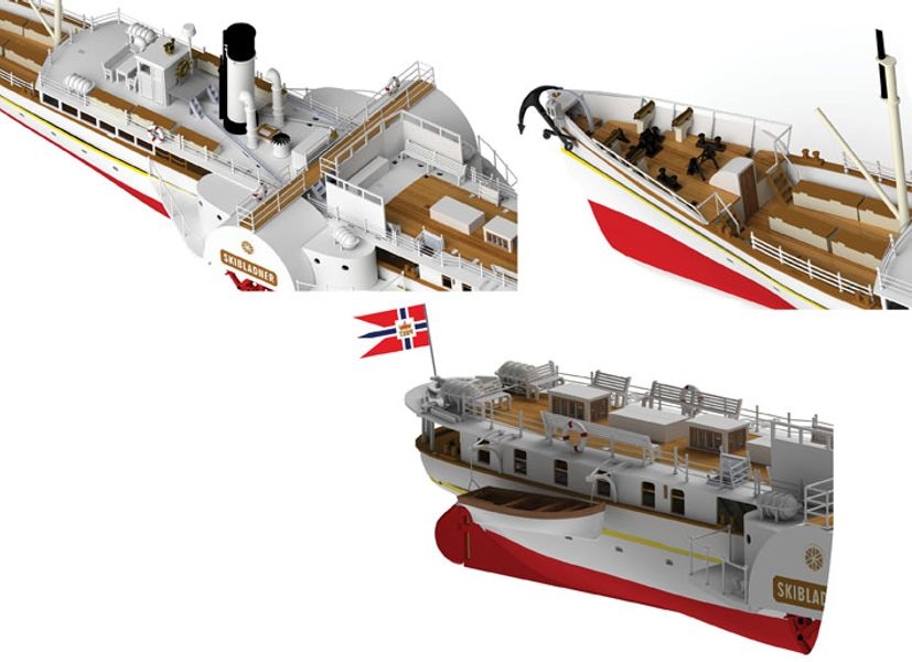 Träbyggsats båt - Skibladner Peddal Steamer 83cm - 1:60 - Modell-Tec