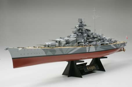 RC Radiostyrt Byggmodell krigsfartyg - Tirpitz German Battleship - 1:350 - Tamiya