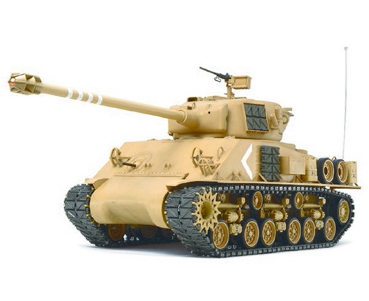 RC Radiostyrt 1/16 R/C Kampvogn Super Sherman M51 w/Option Kit