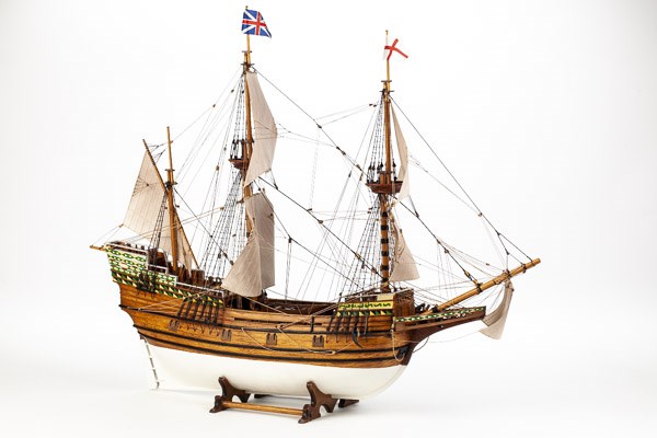 Byggmodell segelbåt - Mayflower i Trä - 1:60 - BB