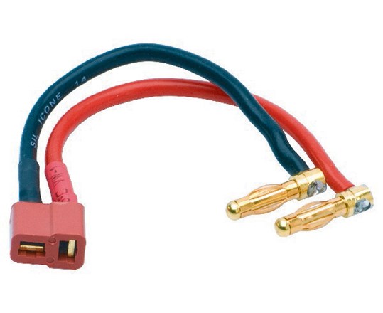 Bild p� LiPo hardcase adapter wire 4mm hane till T-kontakt hona