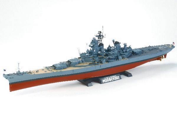 Byggmodell krigsfartyg - U.S. Battleship BB-63 Missouri (Circa 1991) - 1:350 - Tamiya