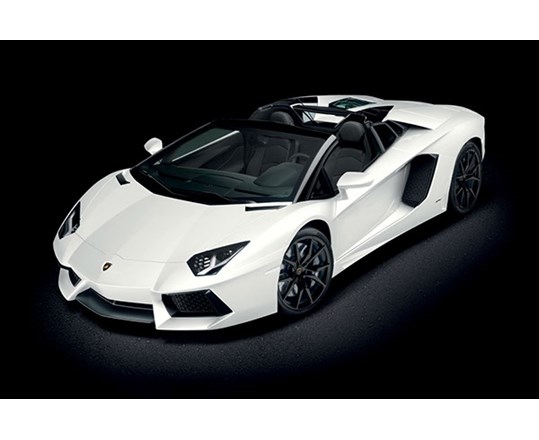 RC Radiostyrt Lamborghini Aventador Roadster Matt Met.White 1:8