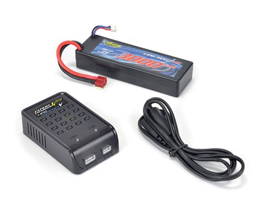 RC Radiostyrt Charger Set Lipo Compact V2 7,4V 3000mAh - Carson