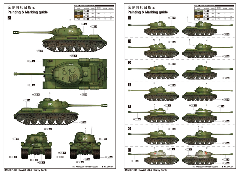 Byggmodell stridsvagn -  Soviet Js-2 Heavy Tank - 1:35 - Trumpeter