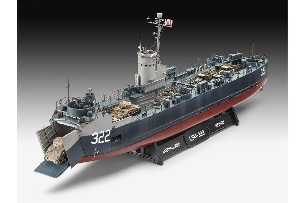 RC Radiostyrt Byggmodell krigsfartyg - US Navy Landing Ship Medium - 1:144 - Revell