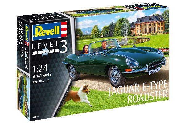 Byggmodell bil - Jaguar E-Type Roadster - 1:24-  Revell