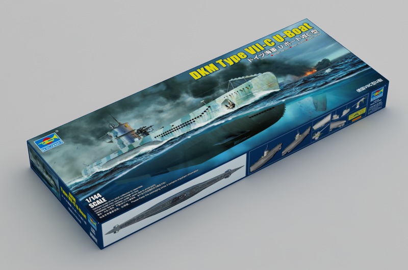 Byggmodell ubåt - DKM Type VII-C U-Boat 1:144 Trumpeter