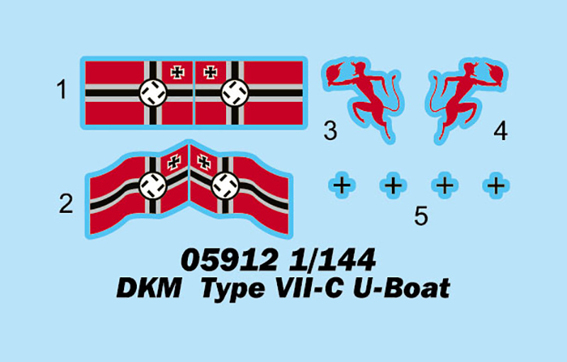 Byggmodell ubåt - DKM Type VII-C U-Boat 1:144 Trumpeter