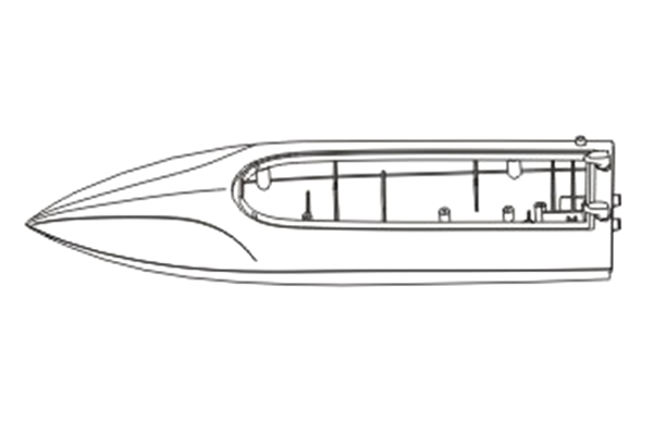 RC Radiostyrt Water Dog Speed - 7012-08 Hull