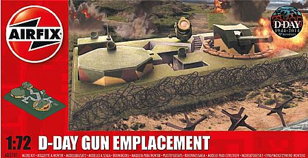 RC Radiostyrt Byggmodell WWII - D-Day Gun Emplacement - 1:72