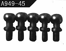 RC Radiostyrt A949-45 - Ball head screw 9.3*5 10