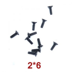 RC Radiostyrt A949-47 - Countersunk head tapping screws 2*6 10