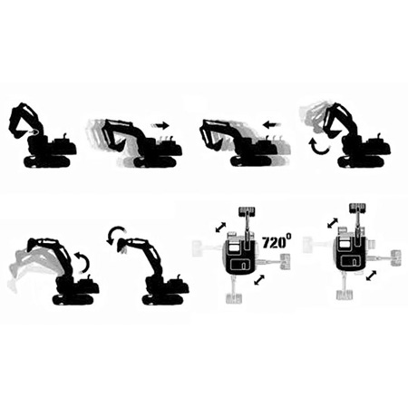 Thumbnail 693 f�r Demo - Radiostyrd gr&auml;vmaskin - 1:12 Gr&auml;vmaskin - Premium Label Excavator - 2,4Ghz - RTR