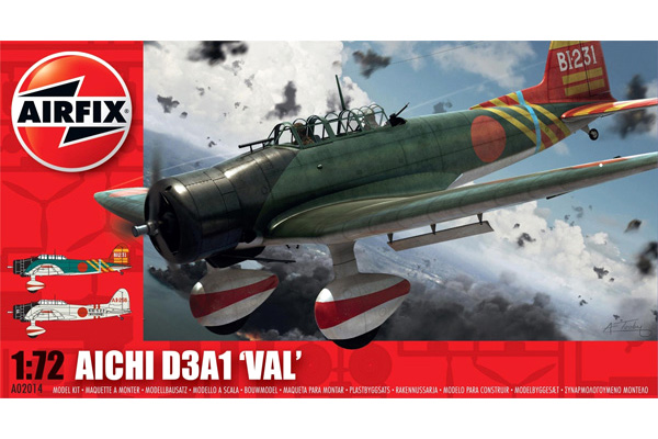 RC Radiostyrt Modellflygplan - Aichi D3A1 Val - 1:72 - Airfix