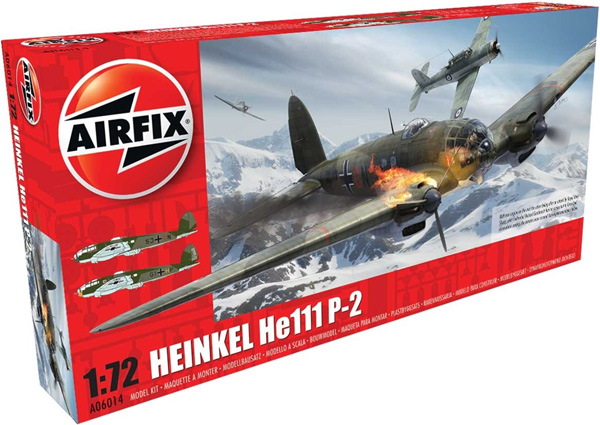 RC Radiostyrt Flygplansmodell - Heinkel He111 P-2 - 1:72 - Airfix