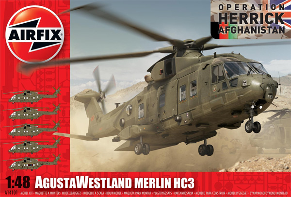 RC Radiostyrt Helikopter modell - AgustaWestland Merlin HC3 - 1:48 - Airfix