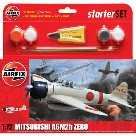 RC Radiostyrt Byggmodell flygplan - Mitsubishi A6M2b Zero - 1:72 - Airfix