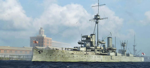 RC Radiostyrt Byggmodell krigsfartyg - HMS Dreadnought 1918 - 1:700 - Tr