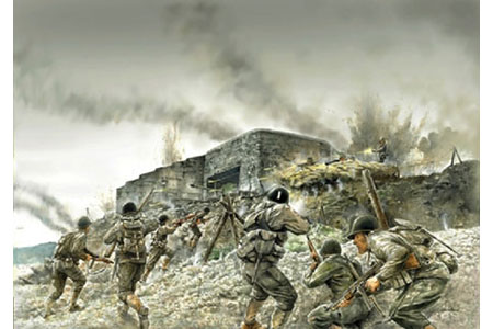 Bild p� Byggmodell Costal Bunker Assault D-Day Complete Diorama Set 1:72 IT