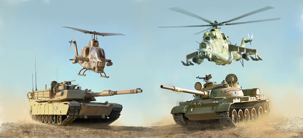 RC Radiostyrt Byggmodell tanks - Battleset: Gulf War 25Th Anniversary 4 Models Incl. - 1:72 - IT