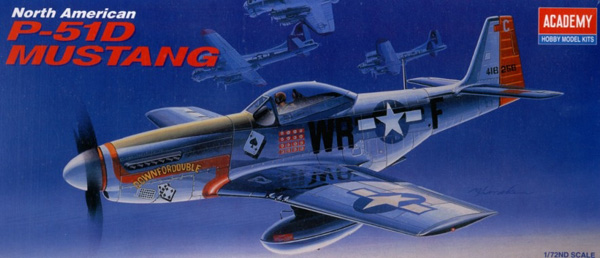 RC Radiostyrt Flygplansmodell - P-51D Mustang - 1:72 - AC
