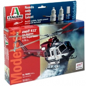 RC Radiostyrt Helikopter byggmodell - Modelset: Bell 412 Los Angeles City Fire Dep. - 1:72 - IT