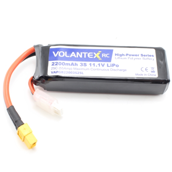RC Radiostyrt Batteri - 11,1V 2200mAh LiPo - 25C - XT60 - Volantex