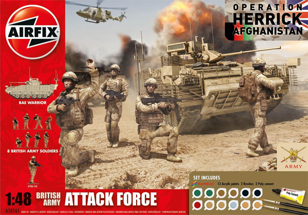 RC Radiostyrt Byggmodell stridsfordon British Army, Attack Force 1:48 - Airfix